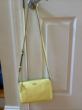 kate spade Lemon Yellow Pebbled Leather Crossbody—Never Used